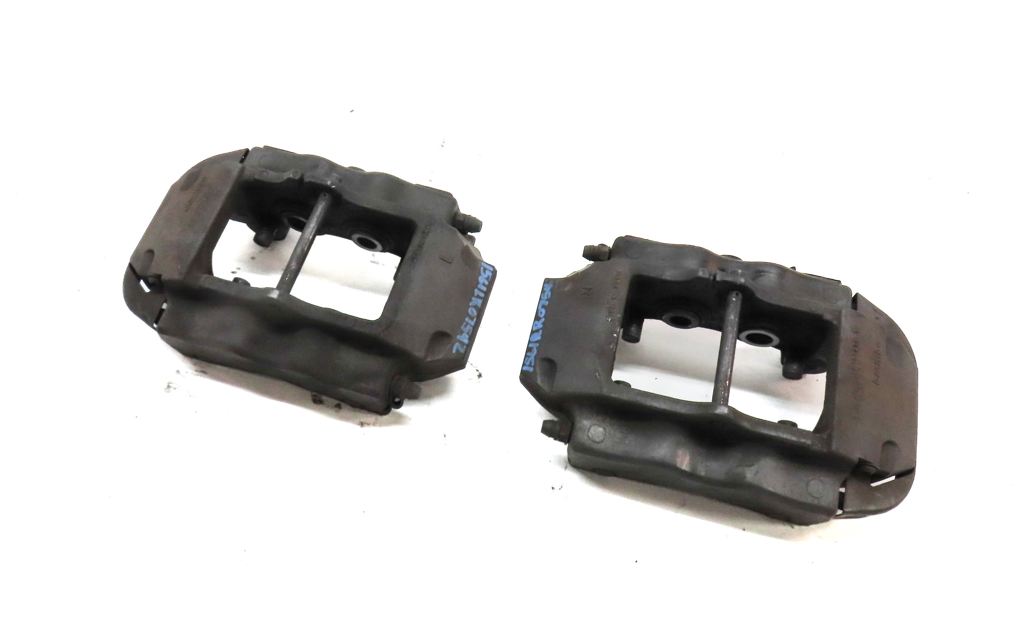 2004-2015 VW TOUAREG - AUDI Q7 (4L) REAR ABS DISC BRAKE CALIPER SET (BREMBO) — exact item pictured